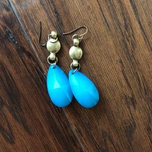 Lucky Brand Blue and Gold Earrings